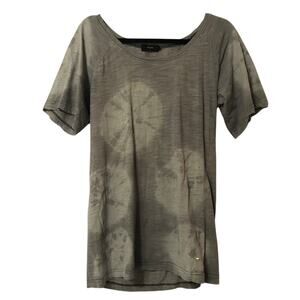 Et Vous Grey Tie Dye Short Sleeve Tee Womens S Quiet Luxury Casual Basic
